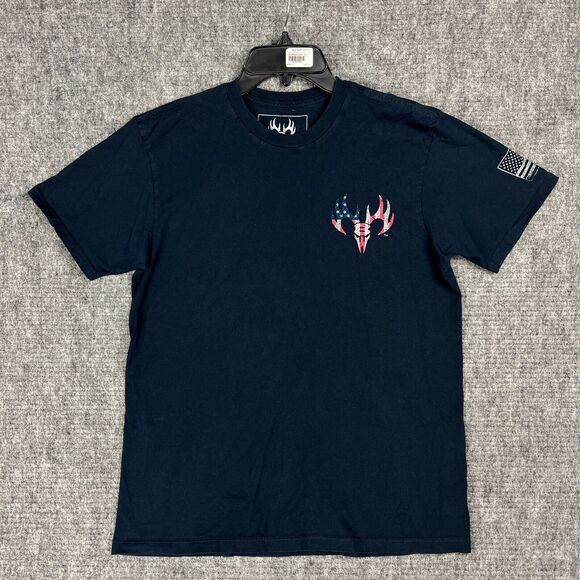 Buck Wear American Flag T-Shirt M Adult Police Fire Rattlesnake First Responder - Picture 3 of 9